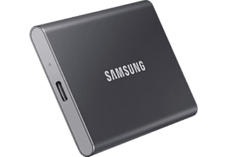 SAMSUNG T7 Hordozható SSD, 500 GB, USB 3.2, szürke (MU-PC500T)