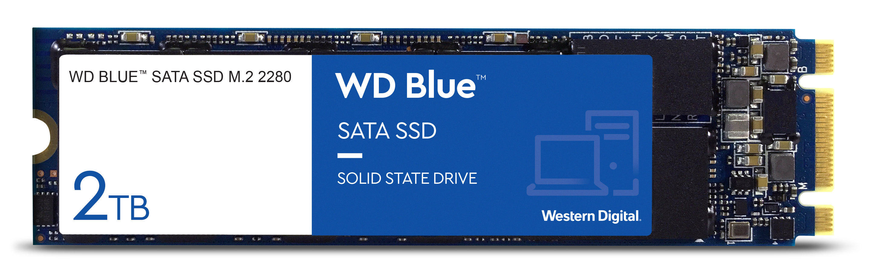 WD WDS200T2B0B M.2 NAND SSD, TB Flash intern via 2 Speicher, SATA