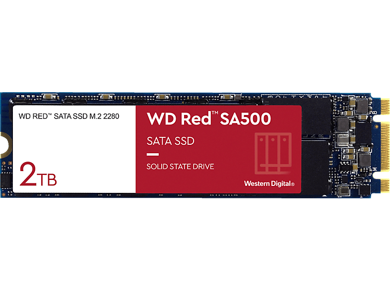 WD Red™  SA500 Speicher, 2 TB SSD M.2 via SATA, intern