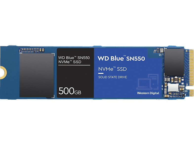WD Blue™ SN550 Speicher, 500 GB SSD M.2 via PCIe, intern