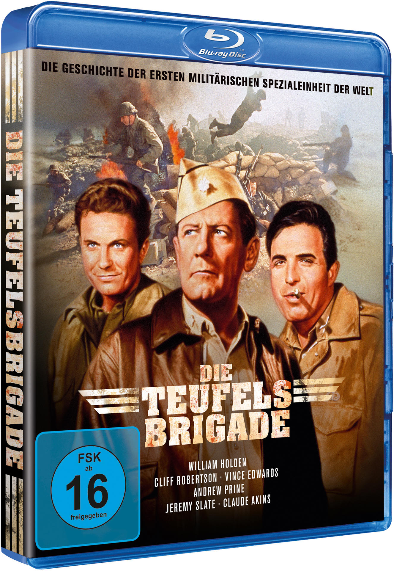 DVD-Cover für den Film 'Die Teufelsbrigade' mit William Holden und anderen.