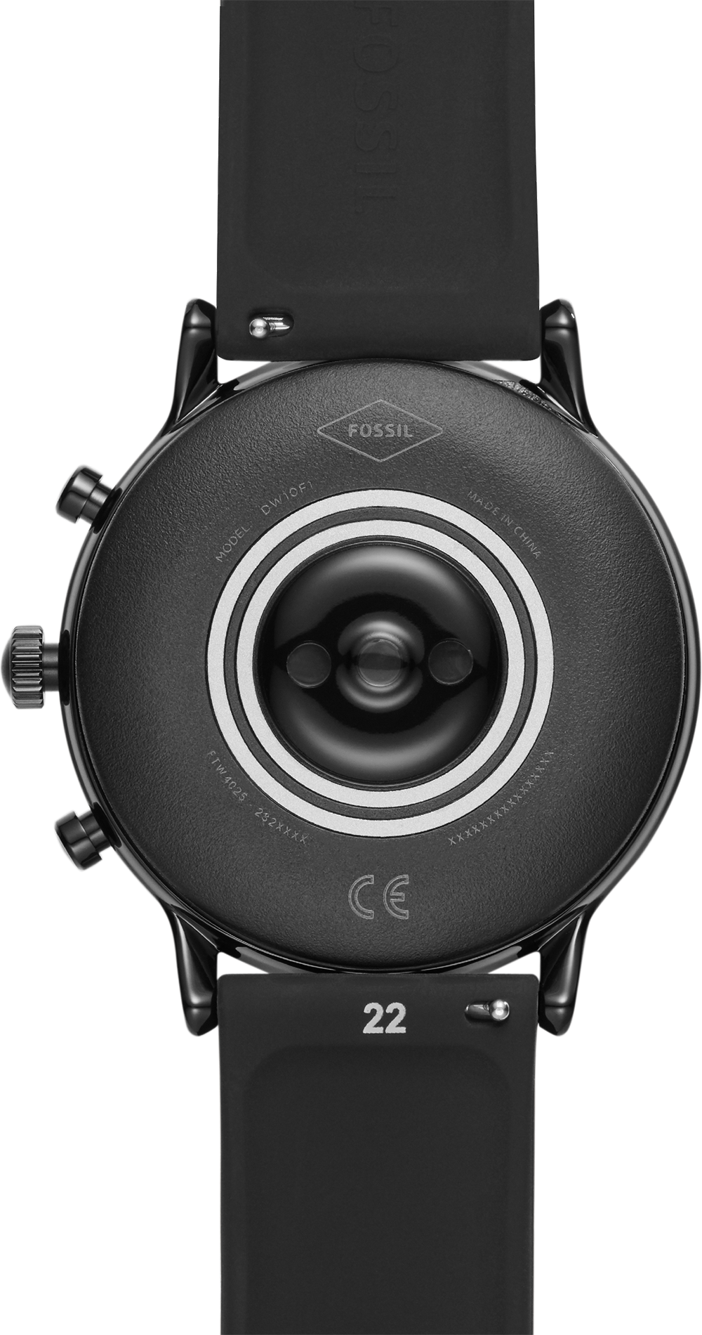 FOSSIL Gen 5 Touchscreen Smartwatch Carlyle 44 mm Zwart/Roestvrij staal