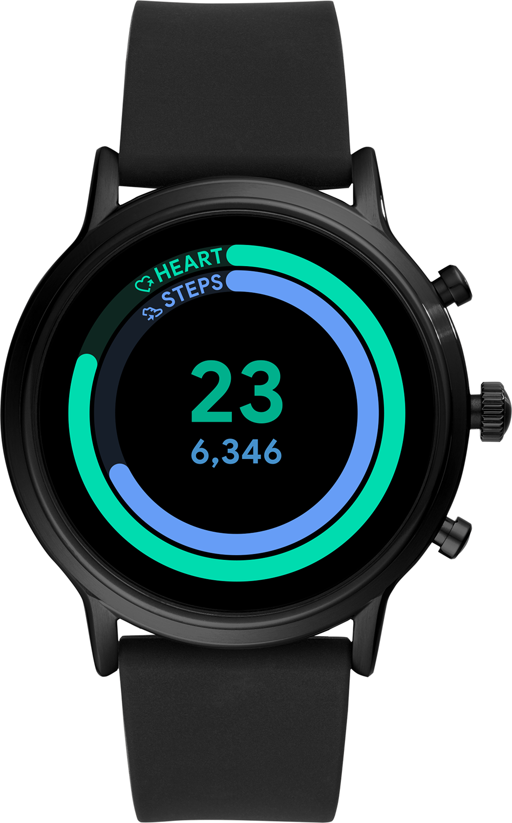 FOSSIL Gen 5 Touchscreen Smartwatch Carlyle 44 mm Zwart/Roestvrij staal