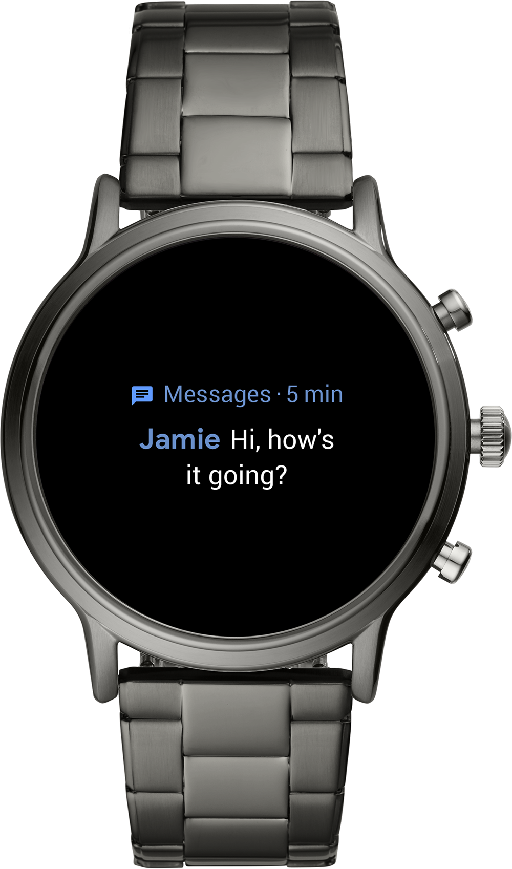 FOSSIL Gen 5 Touchscreen Smartwatch Carlyle 44 mm Grijs/Roestvrij staal