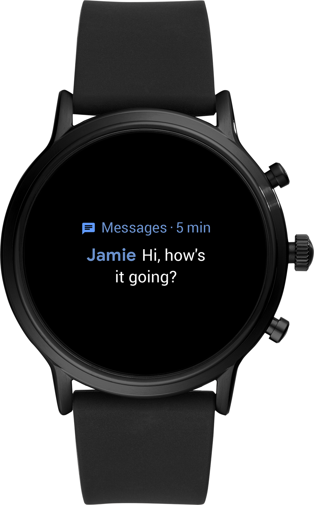 FOSSIL Gen 5 Touchscreen Smartwatch Carlyle 44 mm Zwart/Roestvrij staal