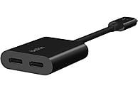 BELKIN Adapter USB-C - 2 x USB-C audio & charge Zwart (F7U081btBLK)