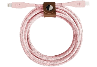 BELKIN USB-kabel - Lightning 1 m verdraaid Roze (CAA001bt2MWH)
