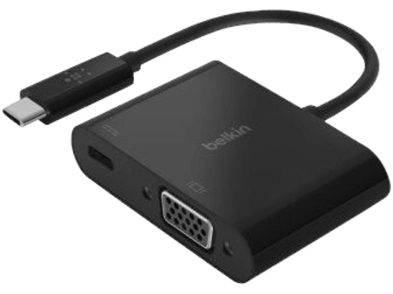 BELKIN USBC adapter naar VGA + Power (USBC) 60W Zwart (AVC001BTBK)