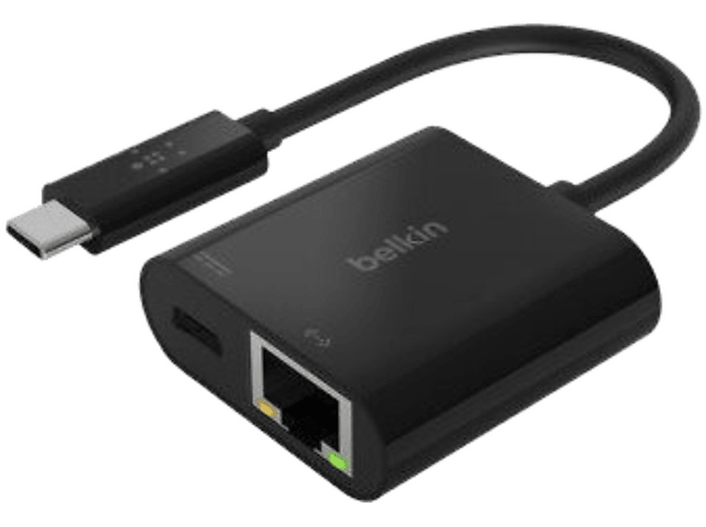 Belkin Usb-c Adapter Naar Ethernet + Power (usb-c) 60w Zwart (inc001btbk)