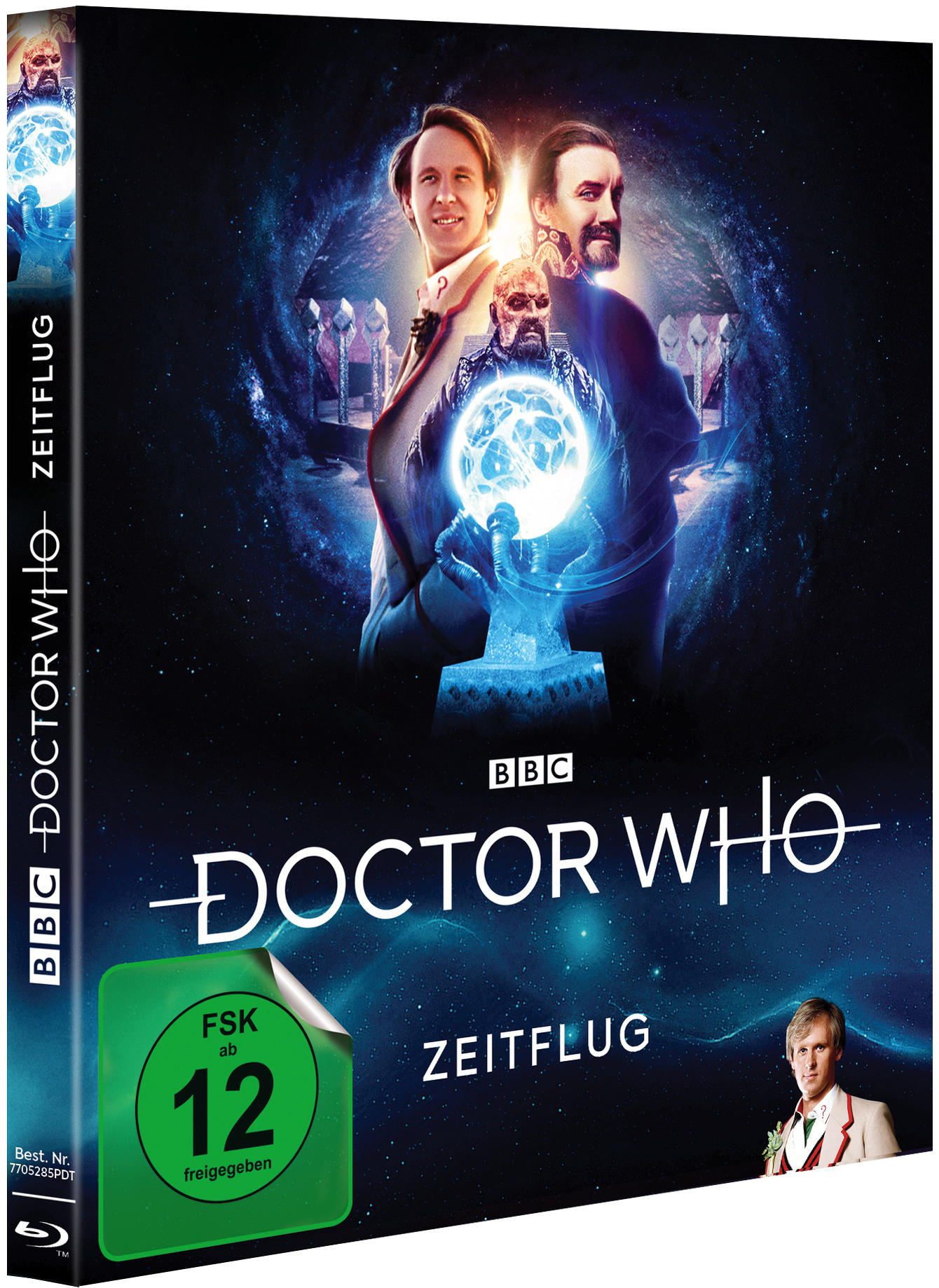 Blu-ray Boxset von Doctor Who mit Weltraum-Cover.