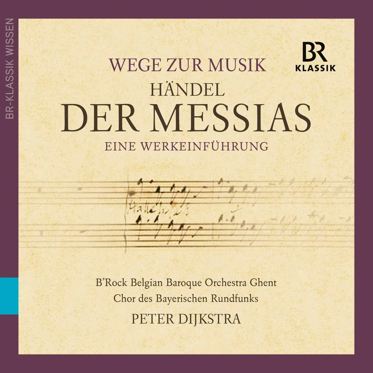 Albumcover von Der Messias von Händel mit Noten und Text.