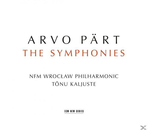 Album borító 'Arvo Pärt The Symphonies' szöveggel és kreditekkel.