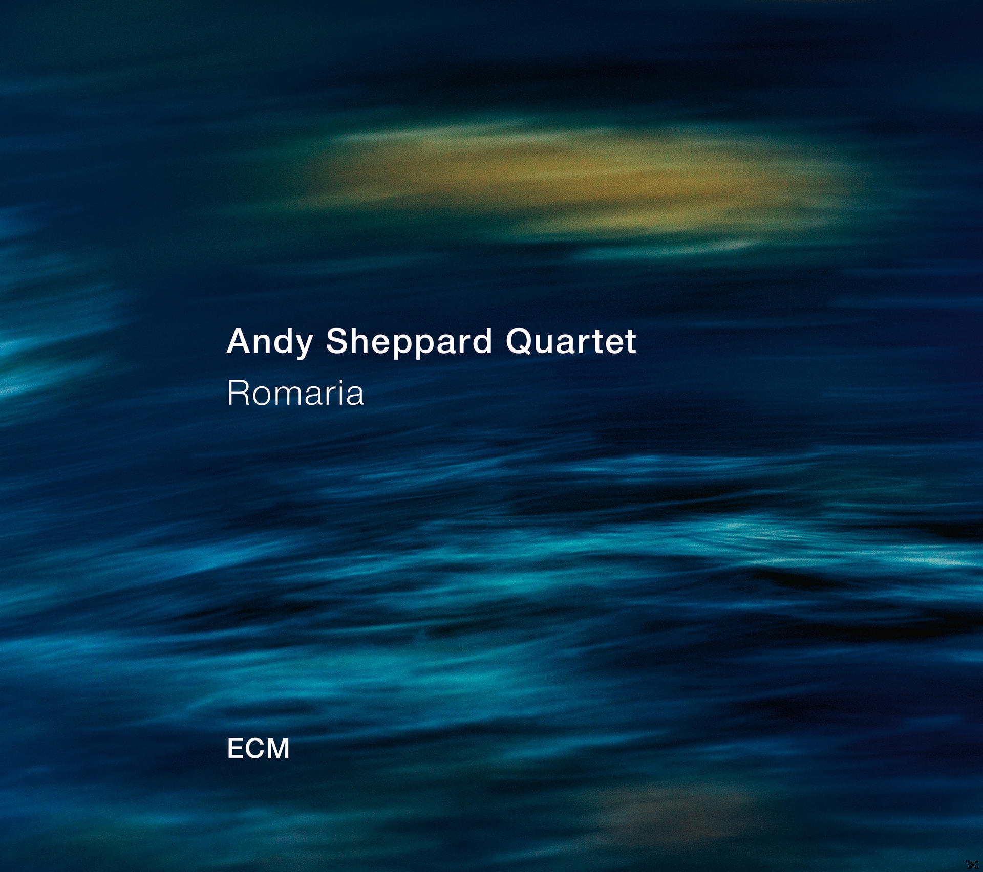 CD borító kék vízi textúrával. Az Andy Sheppard Quartet szöveg látható.