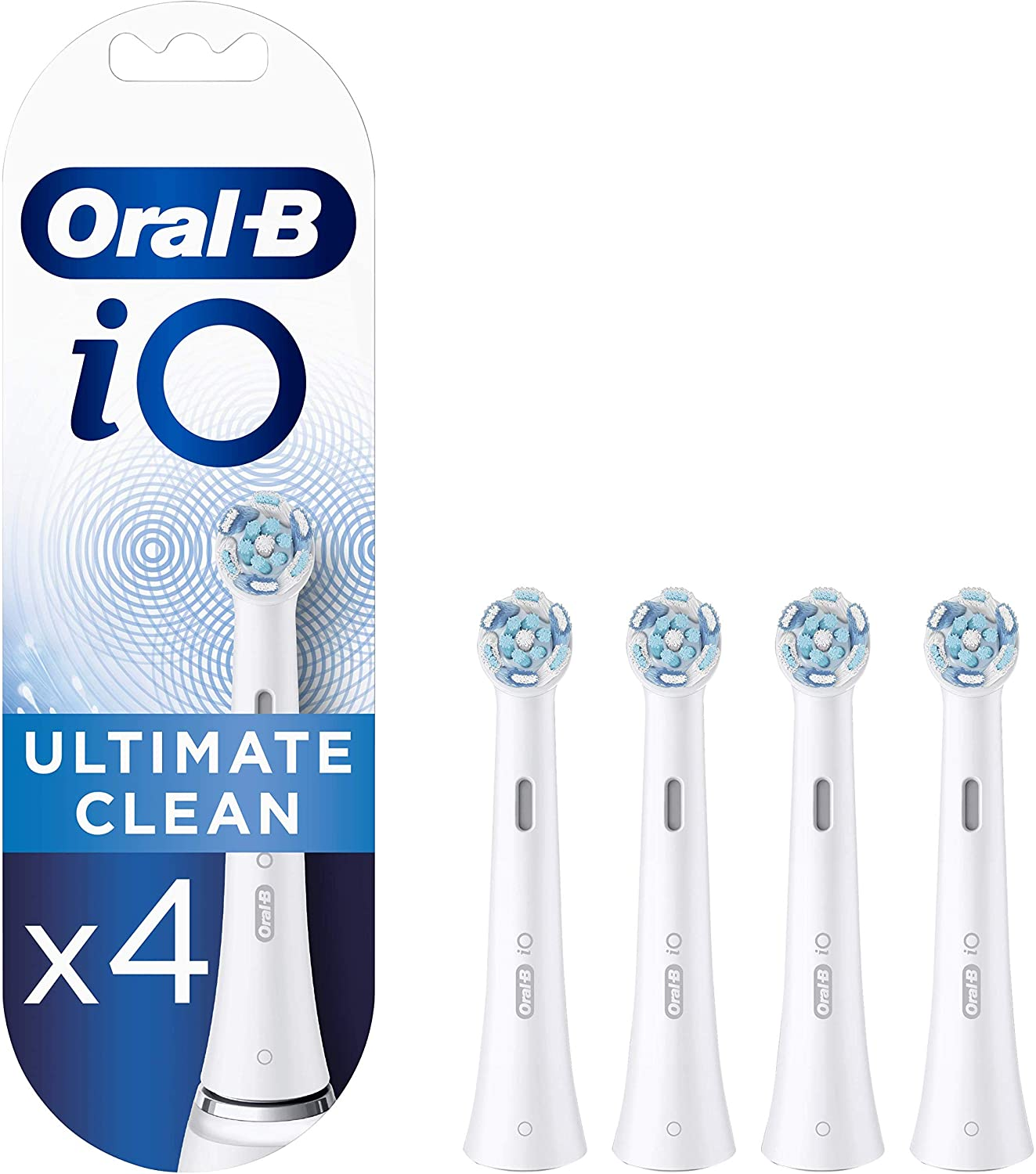 Oralb Io Ultimate clean recambios cepillo dientes pack 4 cabezales blanco originales x para
