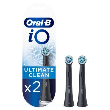 2 Cabezales Recambio braun io ultimate clean negro x2 dental oralb black para cepillo pack unidades originales dientes