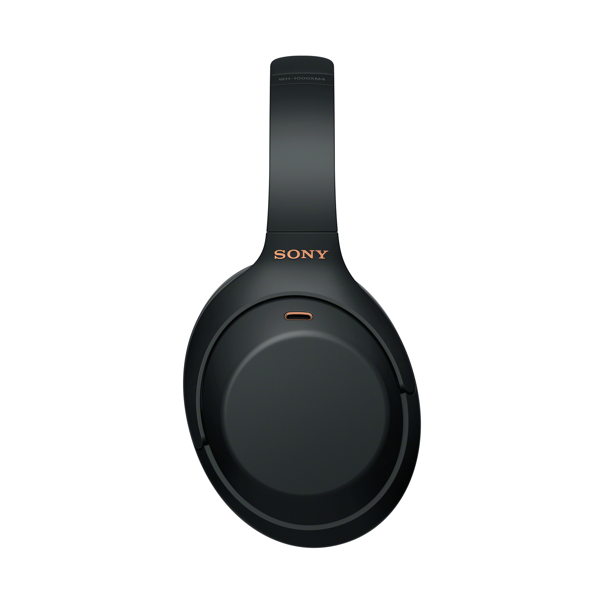 Black headphones with a band connecting the two ear pieces. The Sony logo is on the band.
