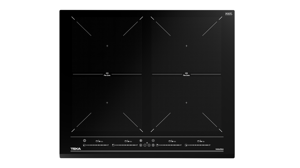 Encimera - Teka IZF 64600 BK MSP, Inducción, Eléctrica, 6 zonas (4 + 2 Flex combinadas), 235 X 189 mm, Negro