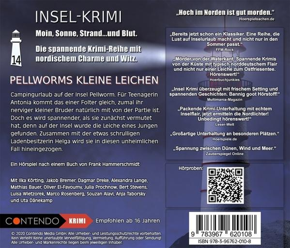 Buchcover eines deutschen Kriminalromans mit Leuchtturm und dem Titel 'Insel-Krimi'.