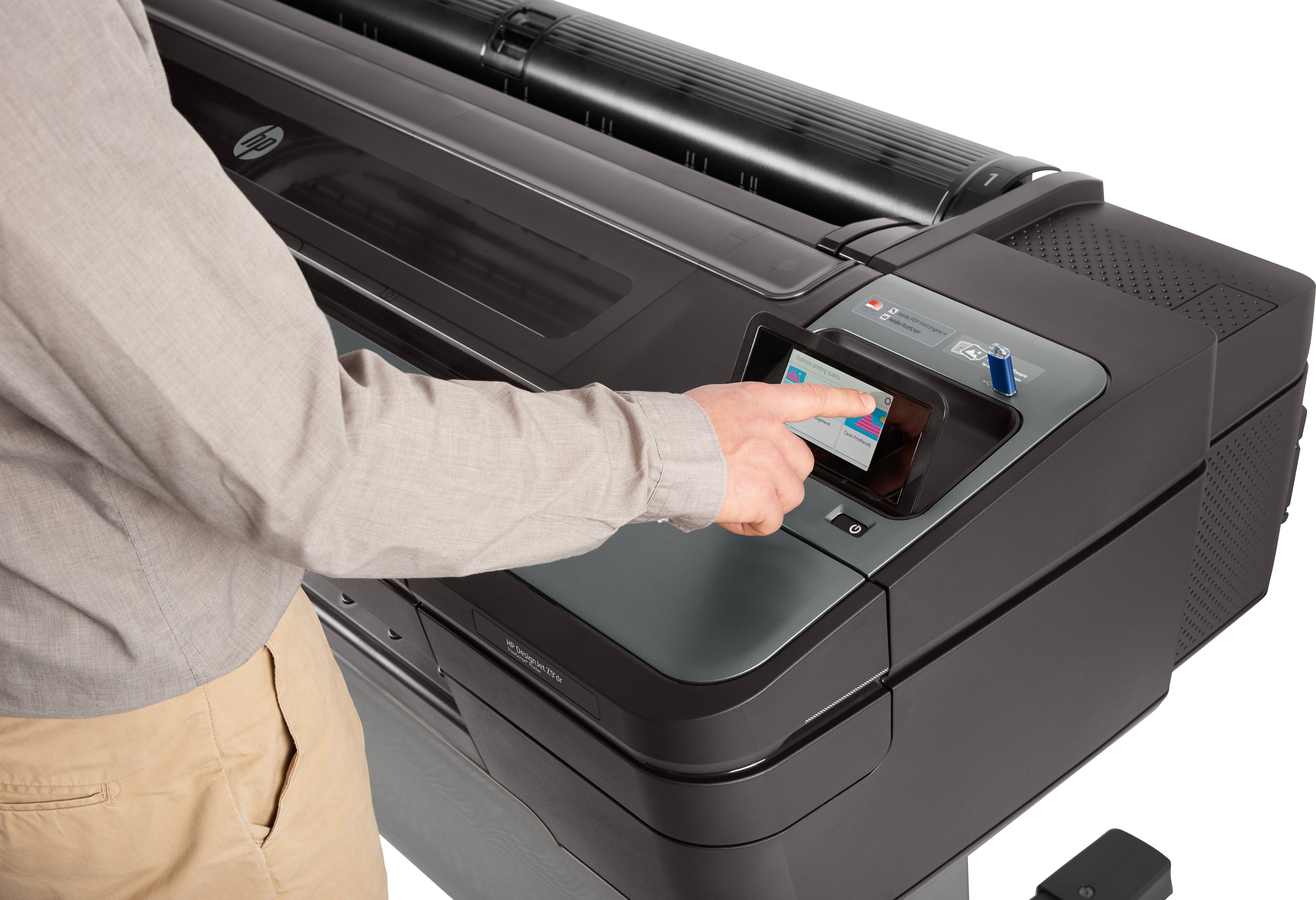 HP DesignJet Z9+dr 44 inç PostScript Yazıcı ile V Kesici