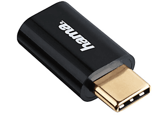 HAMA Adaptör Micro USB Soket USB-C Fiş Siyah