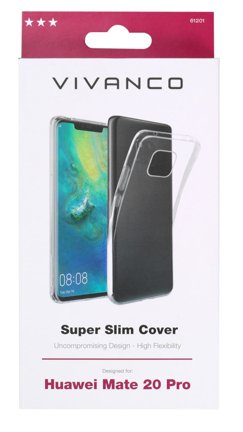 Huawei, Backcover, Mate Pro, VIVANCO Transparent 20 Super Slim, 61201