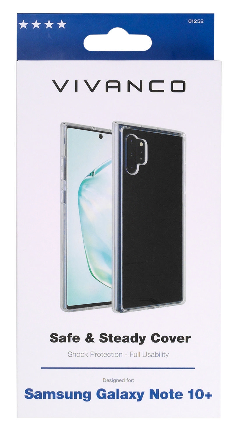 VIVANCO 61252 Safe & Steady, Backcover, Samsung, Note Transparent 10+, Galaxy