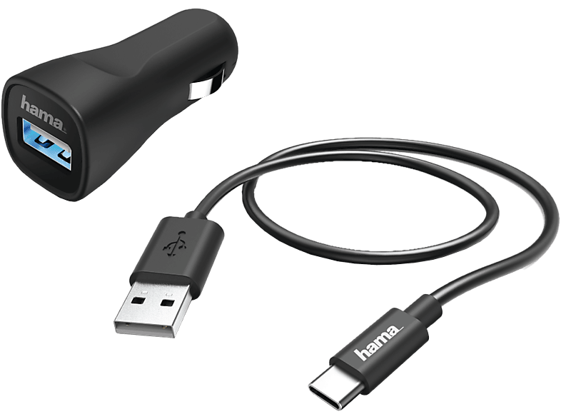 HAMA Autolader USB-C Zwart (183241)