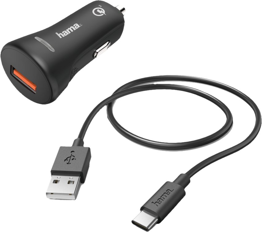 HAMA Autolader USB-C Zwart (183231)