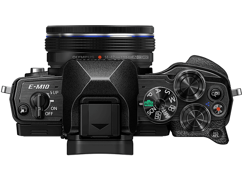 OLYMPUS OM-D E-M10 Mark IV Pancake Kit, 14-42mm F3.5-5.6, kompakte Selfie Systemkamera, 7,6 cm Display Touchscreen, WLAN