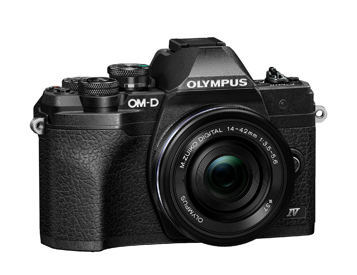 OM-D OLYMPUS 7,6 Pancake Mark Display kompakte E-M10 14-42mm F3.5-5.6, Selfie Kit, Touchscreen, cm Systemkamera, IV WLAN