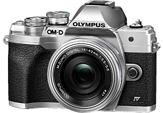 OLYMPUS OM-D E-M10 Mark IV Pancake Kit, 14-42mm F3.5-5.6, kompakte Selfie Systemkamera  , 7,6 cm Display Touchscreen, WLAN