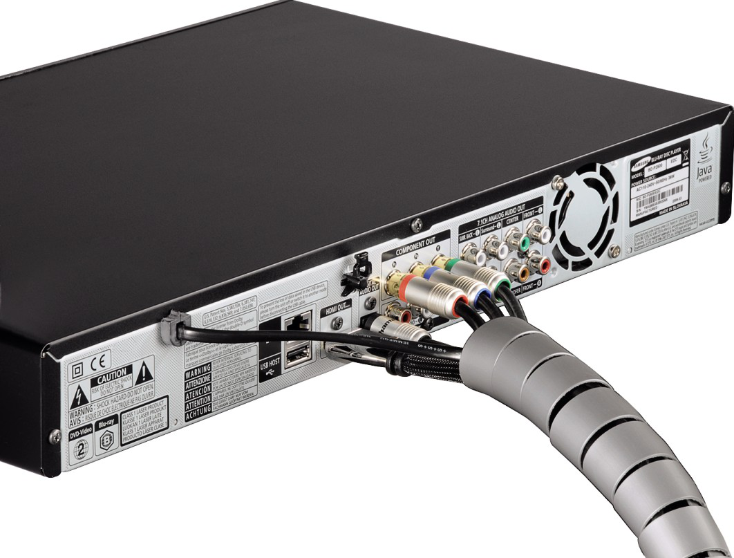 HAMA 00020601 - Tuyau de faisceau de câbles (Argent)