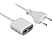 SCHOENENBERGER Dual USB - Prolunga (Bianco/Grigio)