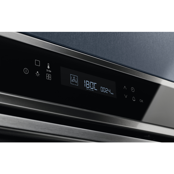 Horno - ELECTROLUX EOE7P31X, 72 L, Multifunción, Pirolítico, 3480W, Independiente, A+, Display LCD, Inox