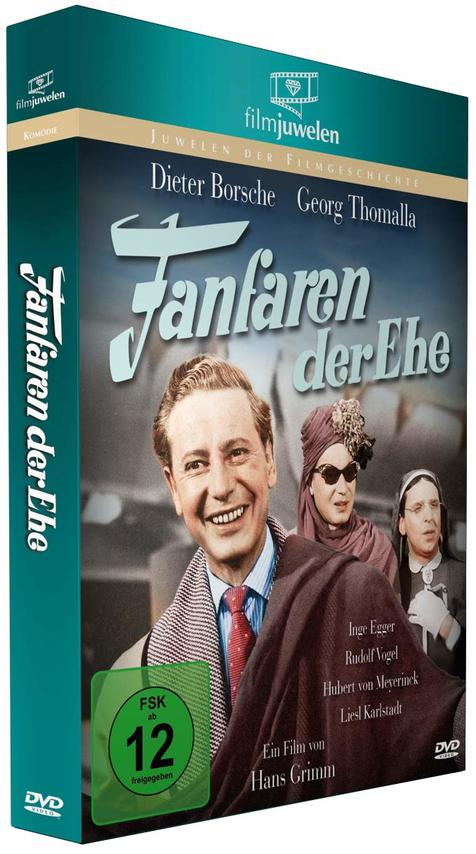 DVD-Box mit dem Titel "Fanfaren der Ehe" mit den Schauspielern Dieter Borsche und Georg Thomalla.