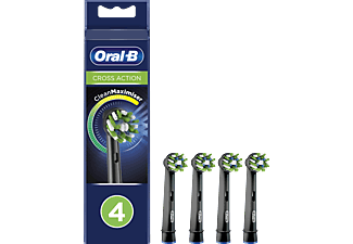ORAL-B CrossAction Opzetborstel Zwart met CleanMaximiser  (4 stuks)