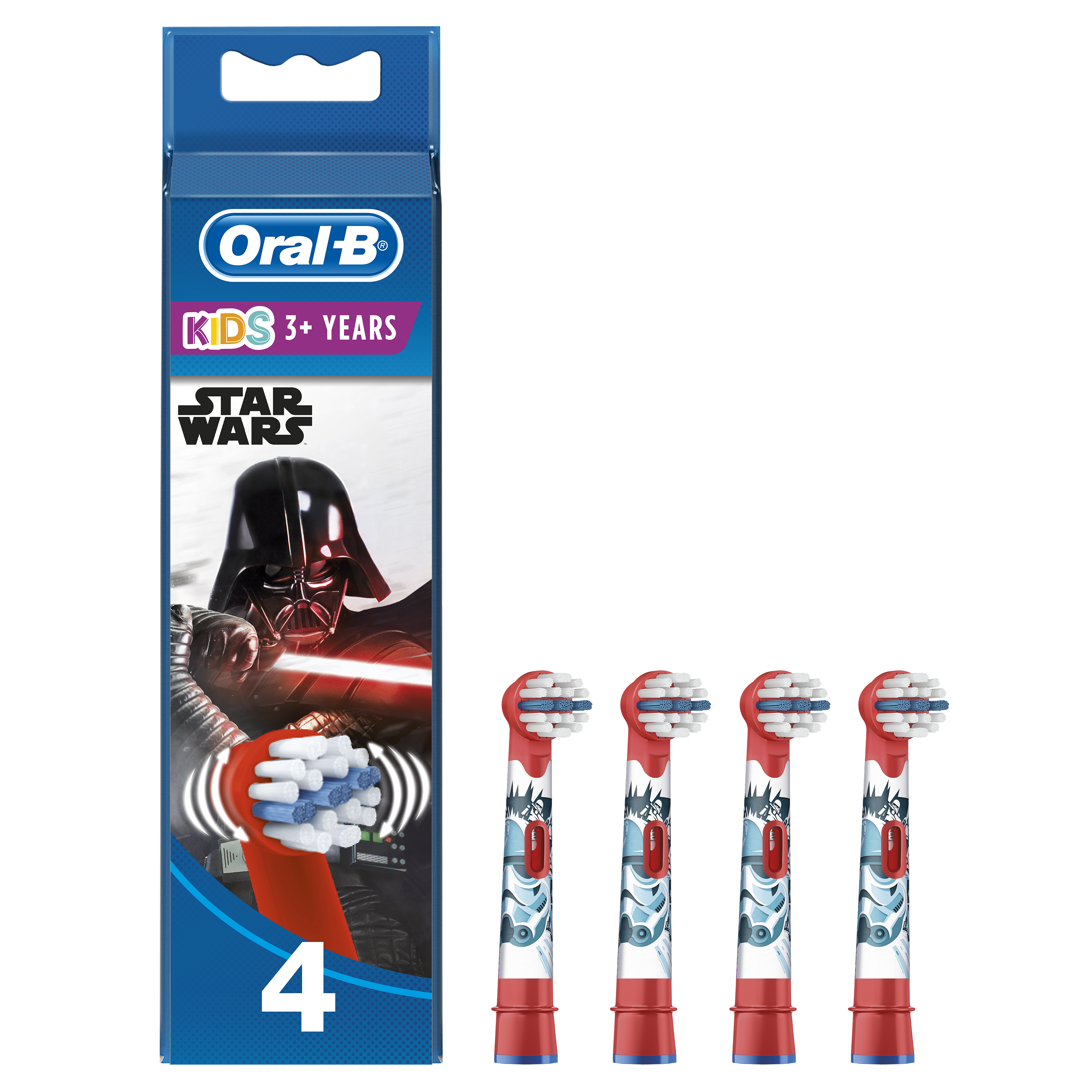 ORAL-B Kids Opzetborstel met Star Wars-figuren (4 stuks)