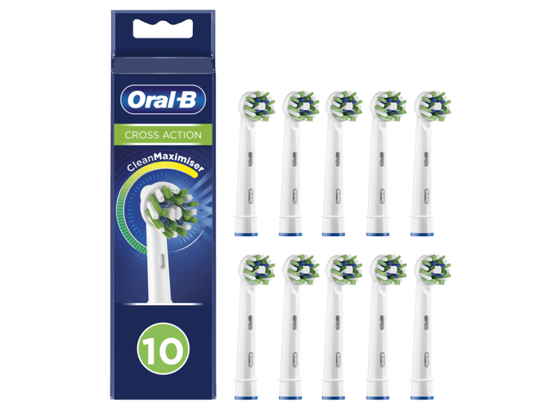 ORAL-B CrossAction Opzetborstel Wit CleanMaximiser (10 stuks) |