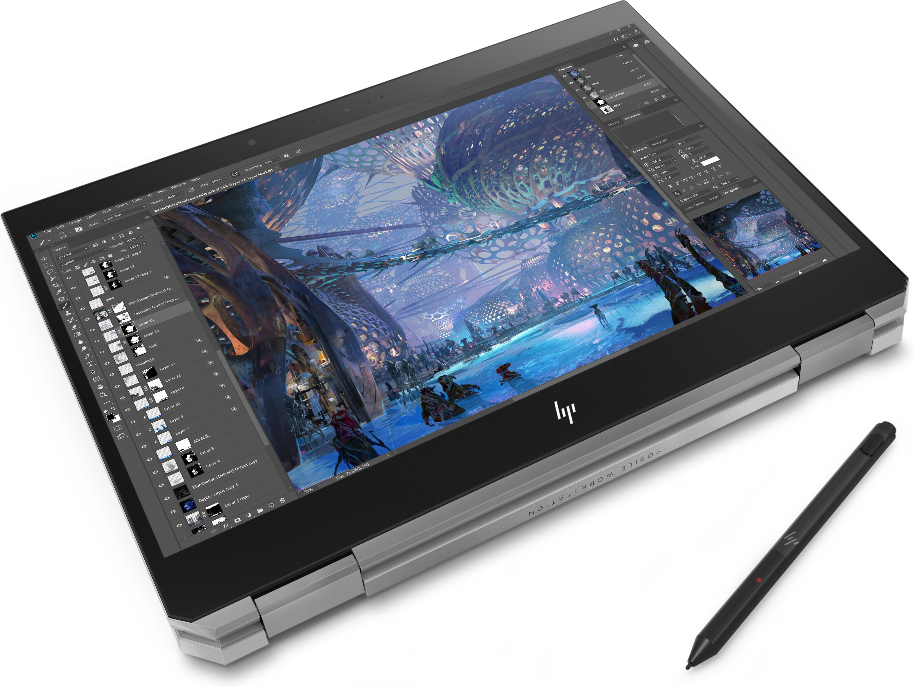 HP - B2B ZBook Studio x360 G5 - 15,6 Zoll - Intel® Core™ i7 i7-8850H - 16 GB - 512 GB