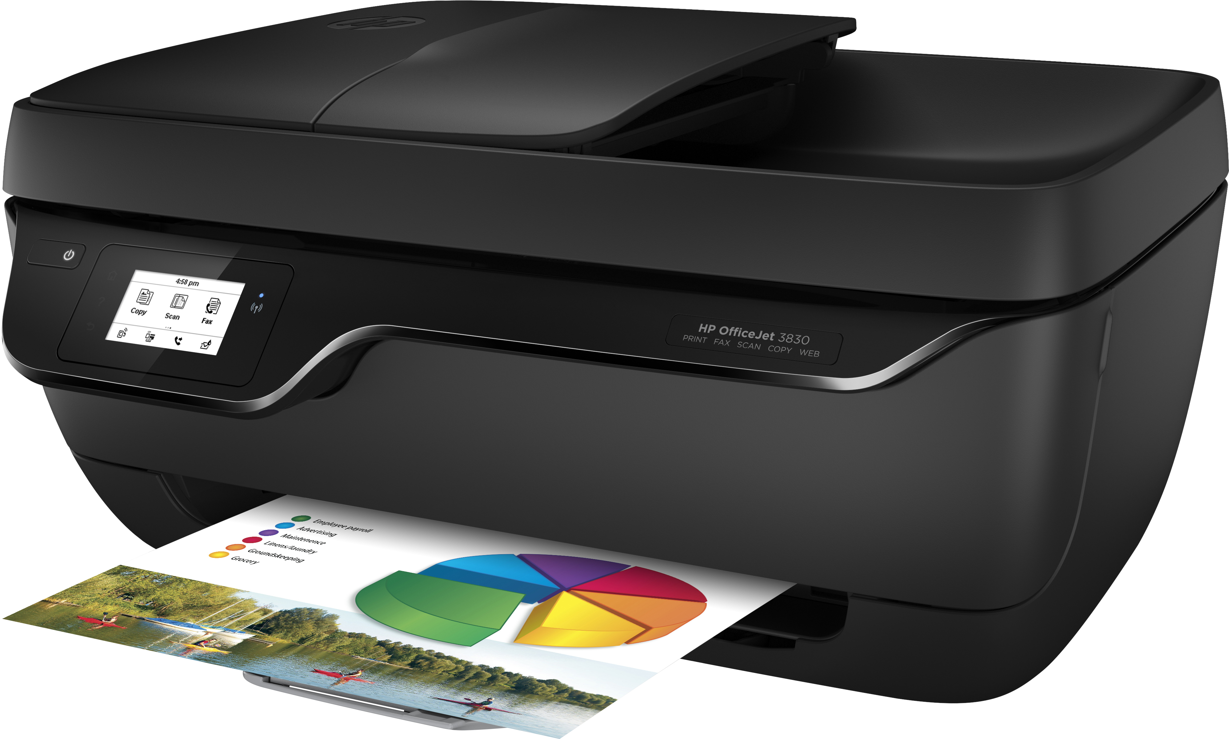 Impresora Multifunción - HP OfficeJet 3830, WiFi, impresión móvil
