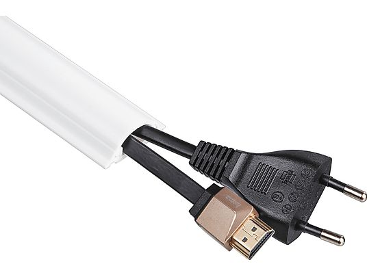HAMA 00020548 - Goulotte de câble en PVC (Blanc)