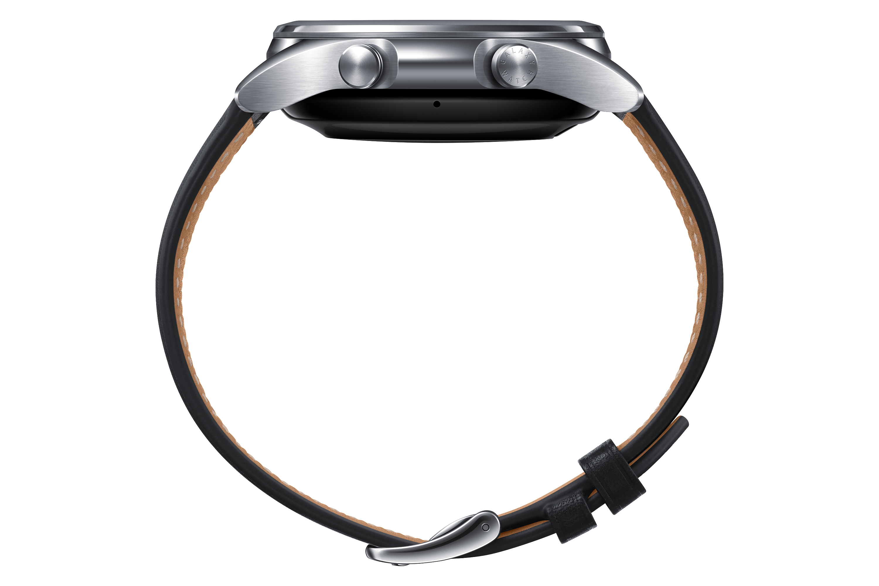 SAMSUNG Galaxy Watch 3 41 mm Bluetooth Smartwatch Edelstahl Echtleder, Größe S/M (130 - 190 mm), Mystic Silver/Black