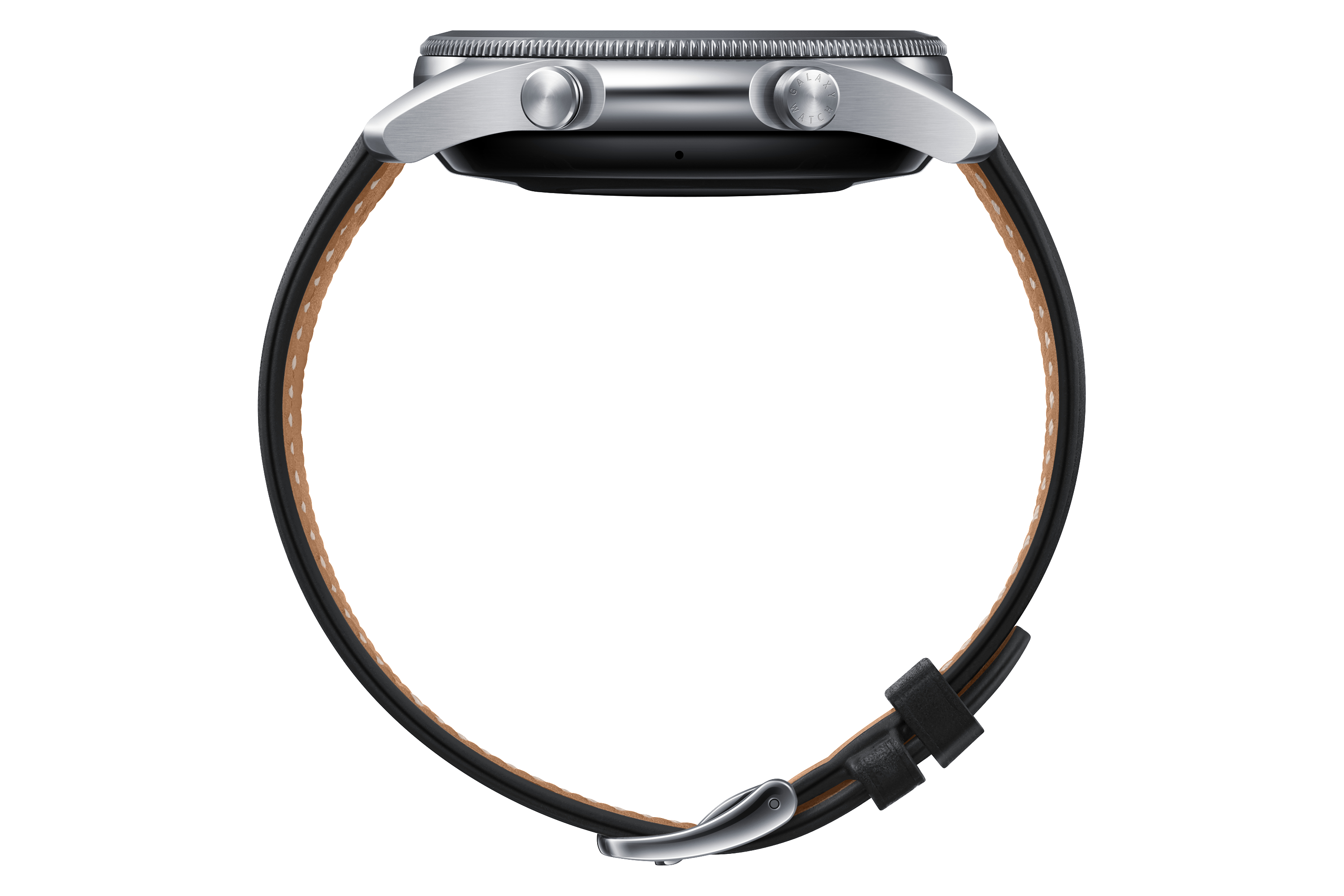 SAMSUNG Galaxy Watch 3 45 mm Bluetooth Smartwatch Edelstahl Echtleder, Größe M/L (145 - 205 mm), Mystic Silver/Black