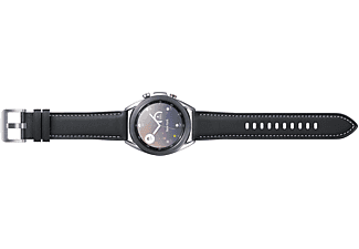 SAMSUNG Galaxy Watch3 41 mm LTE & Bluetooth Smartwatch Edelstahl Echtleder, Größe S/M (130 - 190 mm), Mystic Silver/Black