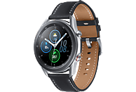 SAMSUNG Galaxy Watch3 45 mm LTE & Bluetooth Smartwatch Edelstahl Echtleder, Größe M/L (145 - 205 mm), Mystic Silver/Black
