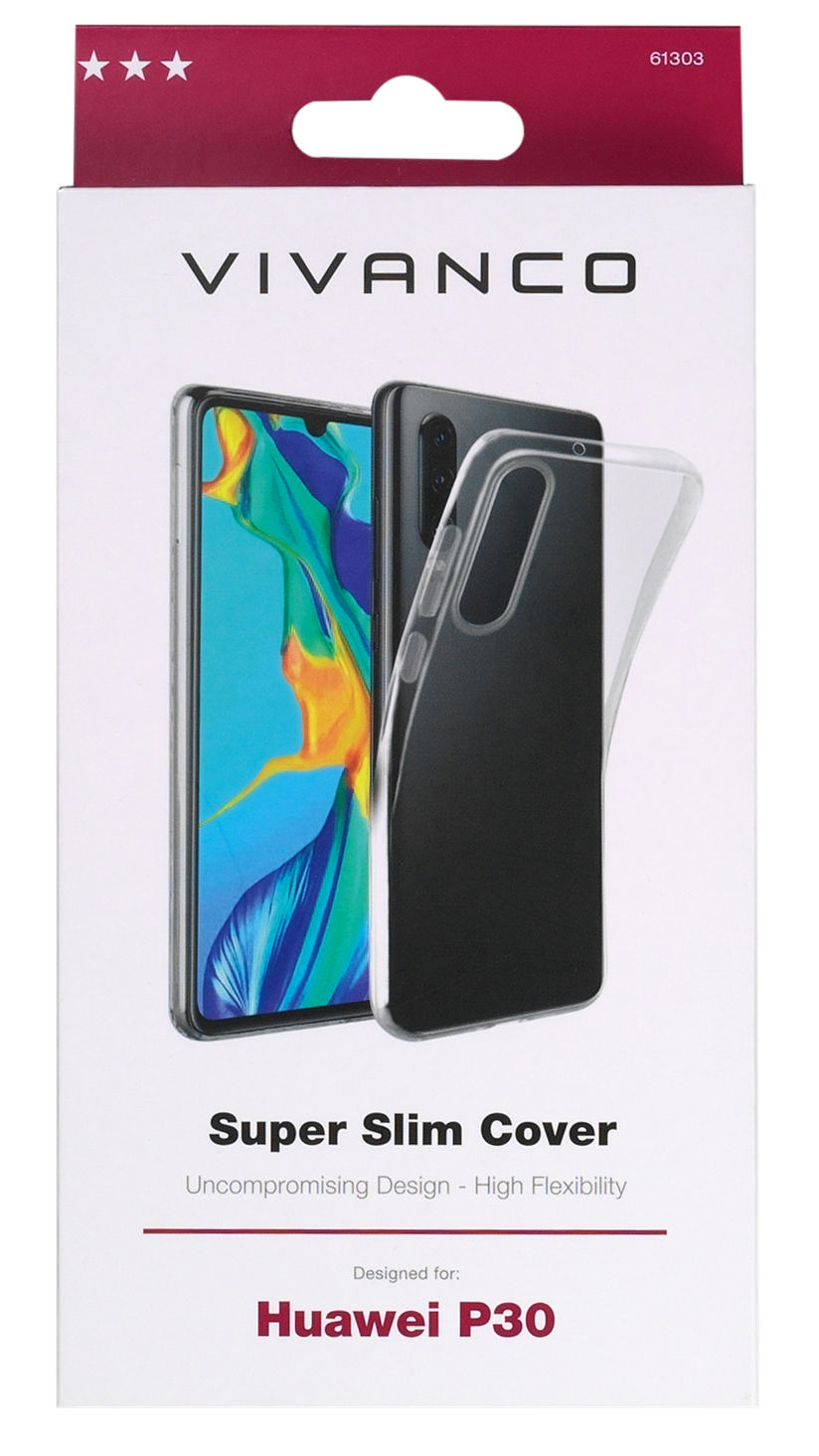 VIVANCO 61303 Super Slim, Backcover, Huawei, P30, Transparent