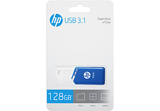 HP USB 3.0 x755w 128 GB Blauw