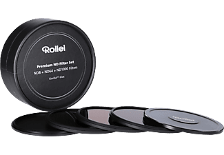 ROLLEI Premium ND8/ND64/ND1000 62mm - Graufilter (Schwarz)