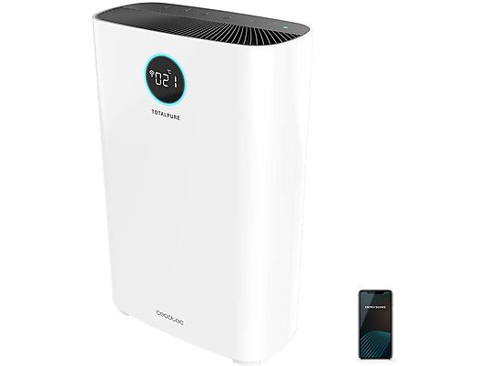 Purificador de aire - Cecotec TotalPure 2500 Connected, 20 W, WiFi, 4 velovidades, Blanco