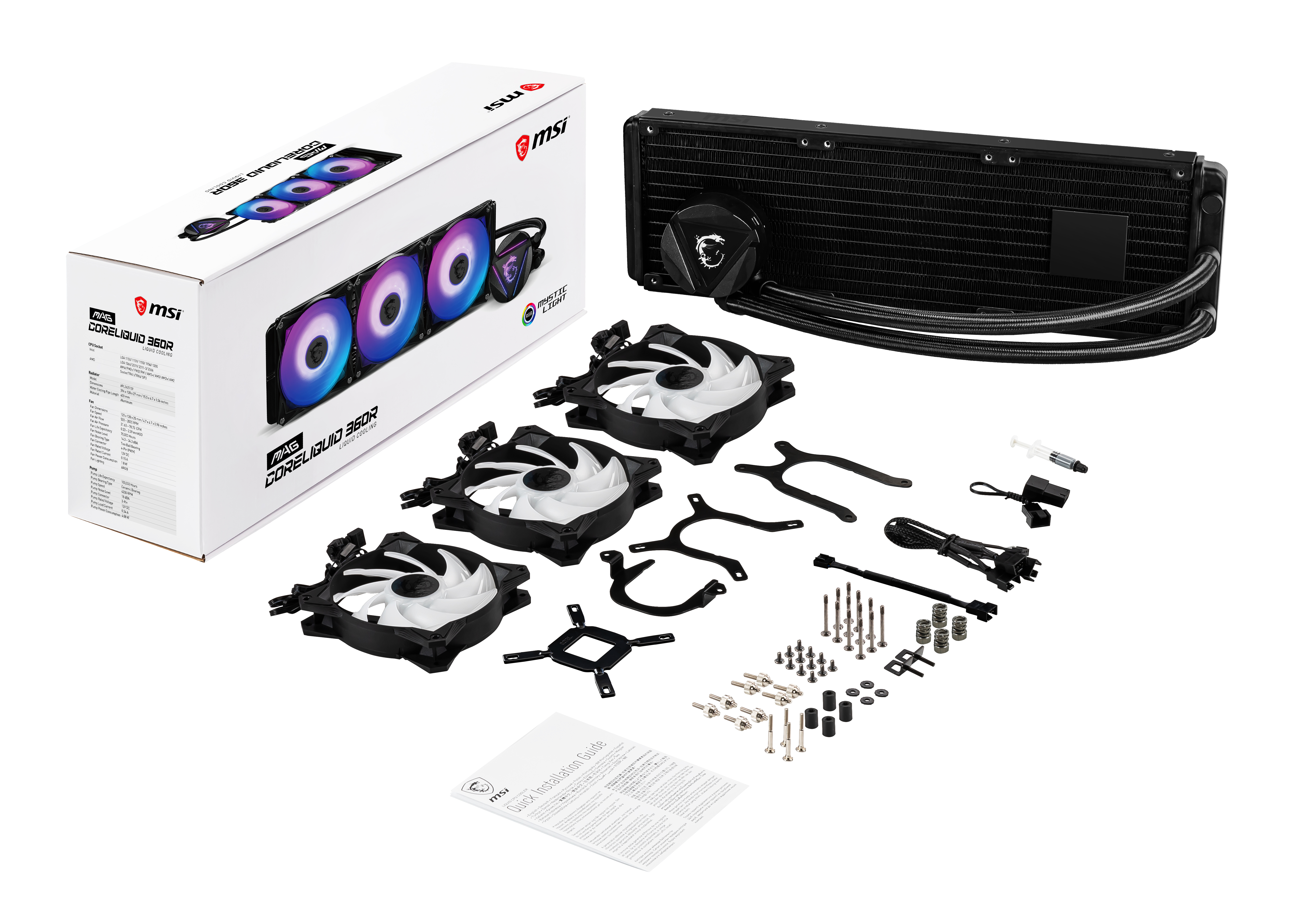 MSI MAG CoreLiquid 360R CPU Kühler, Schwarz